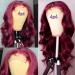 Shop Baluiki 22 Burgundy Body Wave Lace Front Wig - 4x4 Lace Closure, 180% Density Human Hair for Black Women - Buy Online on GoSupps.com