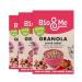 Bio&Me Bio&Me: Super Berry Granola Pack of 3 x 360g Packs Vegan No Added Sugar Gut-Friendly