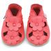 Dotty Fish Soft Leather Baby Shoes | Toddler Sandals | Non-slip Suede Soles | 0-6 Months to 3-4 Years | Coral Flowers - Buy Online on GoSupps.com
