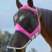 Harrison Howard CareMaster Pro Luminous Horse Fly Mask UV Protection without Ears with Nose Protection Pink Warmblood (L) Large Pink