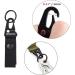 Azarxis Tactical Key Ring Chain D-Ring Carabiners Snap Clip Holder Gear for Camping Hiking - Black (2 Pack) - Buy Online on GoSupps.com