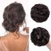 Tess hair part with rubber band 55g lured hair tie with hair dark brown large bun hair part hair parts hair dutch synthetic hair extension for women girls 55 g dark brown