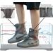 McBiuti Waterproof Rain Shoe Covers - Foldable Overshoes for Women/Men 5.5-6.5 - Gray/White Ankle Boots - Buy Online on GoSupps.com