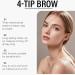 4 Fork Tips Microblading Eyebrow Pen Waterproof Eyebrow Pencil Effortlessly Creates Natural-Looking Brows Microblading Effect (Dark Brown) - Buy Online on GoSupps.com