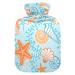 Hot water bottles with cover starfish sea hot water bag for pain relief sore muscles arthritis warm water bag 2 liters