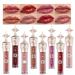 Pakivs 8Pcs Mirror Water Gloss Lip Gloss Set Glass Lip Dense Moisturizing Lip Stain Lip Glaze Lipstick Star Stick Design
