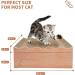RUMUUKE Cat Scratcher Pad Cardboard Lounge Bed 3-Pack with Catnip - Durable Reversible Corrugated Scratching Pad - Buy Online on GoSupps.com