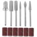 1 Set Nail Polisher Nail Tools Nails Drill Bits Manicure Tools Pedicure Drill Bits Nail Replacement Bits Professional Nail Drill Nail Grinding Headset Tool Alloy Nail Drill Bits