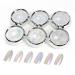 BISHENGYF White Chrome Nail Powder Upgrade Shimmer Powder with Mirror Effect Metallic Holographic Pigment Nails for Glazed Doughnut Nail Glitter Pearl Chrome Nail Powder - Easy to Use C-pearl