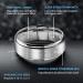 JEROOT Titanium Magnetic Rings - Step Edge Sleek Design for Men Women with 2 Strong Magnets - Silver 8mm T 1/2 (3500 Gauss) - Gift Box Included - Buy Online on GoSupps.com