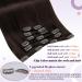 Laavoo Clip In Extensions - Real Brown Hair 35cm 105g 7 Pieces - Dark Brown #4 for Natural Look - Buy Online on GoSupps.com