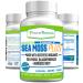 Power By Naturals Certified Organic Sea Moss Plus Supplements with Wildcrafted Irish Sea Moss, Bladderwrack, and Burdock Root, Pure Sea Moss Supplement, Vegan, No Fillers, 60 SeaMoss Powder Capsules
