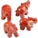 Natural Red Jasper Elephant Figurine | Healing Crystal Reiki Statue Home Decor - Buy Online on GoSupps.com
