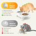 Slow Feeder Cat Bowl - White | Anti-Vomiting Bloat Stop Raised Food & Water Bowl | Non-Slip Puzzle Bowl for Healthy Eating | Small Dogs & Kittens - Buy Online on GoSupps.com