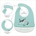 Baogaier Silicone Baby Bibs - 3 Pack Waterproof Easy Clean Feeding Bibs for Toddlers & Kids - Animal Designs in Blue/Grey/Yellow - Buy Online on GoSupps.com