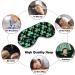 Retro Green Clover Pattern Sleep Mask - Adjustable Strap Eye Cover for Blocking Light, Ideal for Travel, Naps - Men and Women - Buy Online on GoSupps.com