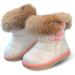 MINBEI Baby Girls Waterproof Leather Snow Boots - Toddler Girls Size 5.5 UK Child in White - Buy Online on GoSupps.com