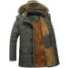 Hanxiulin Oversized Men's Fleece Jacket - Warm Lined Outdoor Coat with Hood - Army Green XXL - Buy Online on GoSupps.com