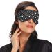 Haskirky Light Blocking Eye Mask - Adjustable Adult Men and Women Travel Mask - Ideal for Business Trips, Meditation, Yoga, and Office - Deep Sleep Goodies - White Stars - Buy Online on GoSupps.com