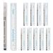 10pcs Tattoo Marker Pen  Surgical Microblading Marker Pen with Paper Ruler  Waterproof Disposable Tattoo Marker for Skin  Eyebrow  0.5mm Head  Blue