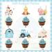 24 Pcs Farm Animal Cupcake Toppers Blue Cupcake Picks for Boys Animal Theme Barnyard Baby Shower Birthday Party Cake Decoration Supplies - Buy Online on GoSupps.com