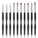 10Pcs Sets Nails Art Brush Nail Painting Brush Drawing Line Pen Embossing Pens for DIY Handle Manicure Tool