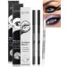 Lestpola Set of 2 black pens and 1 waterproof white gel eyeliner pen for eyeliner - White marker - For tattoos - Long-lasting - Super smooth - Formula - Eyeshadow - Makeup