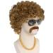 ANOGOL 4Pcs Set Brown Afro Wig for Men | 70s and 80s Costumes | Disco Outfits for Halloween and Parties - Buy Online on GoSupps.com
