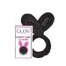 Hair Band Plush Headband Hair Loop Elastic Rabbit Ears Facial Head Wrap for Makeup Face Wash Shower Spa Ajustable Hair Accessories for Girls and Women (Black)