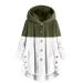 Hanxiulin fleece jacket plush jacket cuddly jacket ceiling hoodie ladies oversize long -sleeved stand -up collar upperwear hooded tops quilted jacket winter jacket 4xl AG