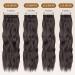 AOMIG Clip in Extensions - 4PCS Dark Brown Wavy Curly Synthetic Hair Extensions for Women | Natural Clip-in Hairpiece - Buy Online on GoSupps.com