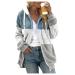 Hanxiulin plush jacket oversize warm lined fleecemantel fleece jacket women windproof coat thick light outdoor lightweight quilted coat outerwear premium coat l gray