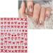 JMEOWIO 8 Sheets Heart Bow Tie Nail Art Stickers Decals Self-Adhesive Colorful Nail Supplies Nail Art Design Decoration Accessories - Buy Online on GoSupps.com