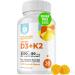DR. MORITZ Vitamin D3 K2 Gummies 5000 IU - Sugar-Free VIT D Gummy Supplement for Immune Support & Healthy Bones * - High-Absorption Vegan Gluten-Free Chewable Gummies for Adults & Kids d3 Plus k2