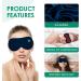 BRZSACR Heated Eye Mask Cordless - USB Electric Warm Compress for Dry Eyes Relief - Silk Sleep Mask for MGD, Blepharitis, Sinus, Stye - Blue - Buy Online on GoSupps.com