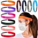 10-Piece Button Headbands - Non-Slip Elastic Ear Protection Holder for Women | Lively Color Head Wrap for Yoga and Sports - Buy Online on GoSupps.com