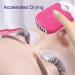 Rose Red Eyelash Fan Dyer with 2 Lash Tweezers - Rechargeable Mini Portable Fan for Eyelash Extension - Straight and Curved Tip Tweezers Included - Buy Online on GoSupps.com