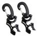 Yizerel 2 Packs Scuba Hose Clip Scuba Diving Hose Holder Clip Double BCD Dive Hose Holder with Snap Hook Buckle for Snorkeling Scuba Diving Accessories black