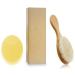 Baby Hair Brush for Newborns and Toddlers Natural Goat Bristles Brush for Cradle Cap Treatment and Soft Silicone Massager Perfect for Baby Shower and Registry Gift