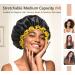 mikimini Black Shower Cap for Women Men & Girls - Reusable Waterproof Bathing Hat - Stretchy, Non-fading - Medium Size - Pack of 1 (Black+Yellow) - Buy Online on GoSupps.com