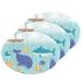 3-Pack Cleaning Kitchen Sponges Oval Cute Cartoon Sea Animals Kitchen Cellulose Dishwashing Wood Pulp Cotton