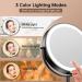 Anfauny 8 Lighted Makeup Mirror - Rechargeable Double Sided 1X/10X LED Magnifying Vanity Mirror | 3 Color Lights, Stepless Dimming, 360 Swivel Touch Screen - Cordless Cosmetic Mirror Black - Buy Online on GoSupps.com