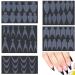 Qiuming 60 pieces French nail template sticker dual-nail shape sticker nail extension nail shapes extension gelail nail dual forms nail shape sticker for DIY nails (transparent)