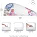 Watercolor Floral Wreath Hair Towel 2 Pack | Super Absorbent Quick Dry Hair Turbans for Women & Girls - Buy Online on GoSupps.com