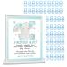 51 Pcs Baby Shower Games Include Baby Pacifier Hunt Foam Board Sign and 50 Acrylic Baby Pacifiers Mini Plastic Pacifiers Blue Boho Elephant Theme - Fun  Unique and Easy to Play Activity blue.1