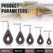 Soougayilang Carp Fishing Weights - Non-Toxic Bait Accessories 5-Piece Set (1.5 to 4.5 oz) - Buy Online on GoSupps.com