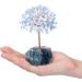 Aquamarine Crystal Tree Reiki Healing Bonsai Money Tree on Fluorite Stone Base - Feng Shui Home Decor for Good Luck - Buy Online on GoSupps.com