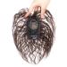 Silk Base Curly Toupee for Thinning Hair 7" Dark Brown