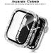 Recoppa 2-Pack Bling Case for Apple Watch 45mm Series 8/7 - Clear/Rosegold | Hard PC Shockproof Crystal Diamond Bumper with Screen Protector - Full Face Cover for Women - Buy Online on GoSupps.com
