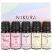 Nikura Hers Essential Oil Set - 5 x 10ml - 100% Pure Aromatherapy Oils - Clary Sage Geranium Lavender Lemon Ylang Ylang